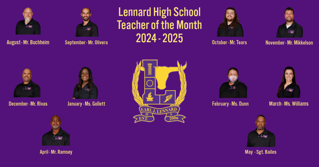 See full teacher of the month list below! See full teacher of the month list below!